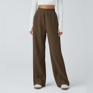 Halara New Size XL High Waisted Pocket Straight Leg Mop Corduroy Casual Pants‎